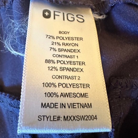 Figs Men Tansen Jogger Scrub Pants Navy Blue Size Medium Good Used Condition - Picture 6 of 6